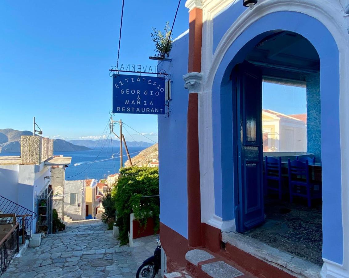 Villa Little Blue In Chorio, Symi Exterior foto
